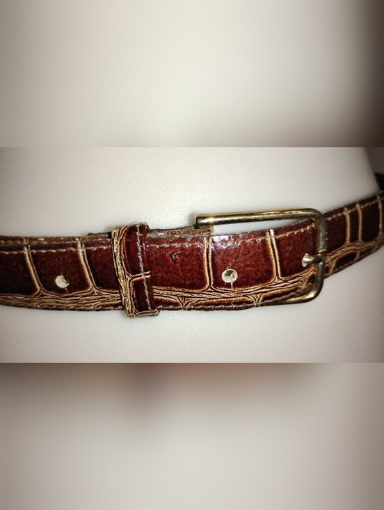 VINTAGE ITALIAN ALLIGATOR BELT main image 6